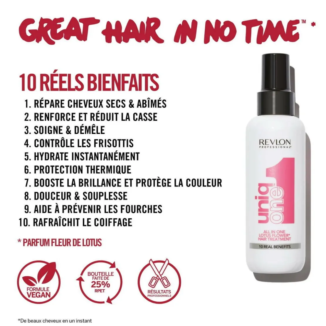 Revlon ProfessionalSpray démêlant sans rinçage au Fleur de Lotus Unique 1 150 ml