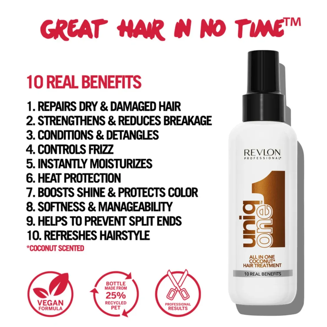 Revlon ProfessionalSpray démêlant Traitement capillairesans rinçage au Coco Unique 1 150 ml