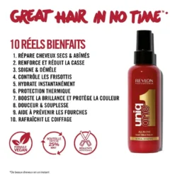 Revlon ProfessionalTraitement capillaire sans rinçage pour cheveux secs et abîmés Unique 1 150 ml