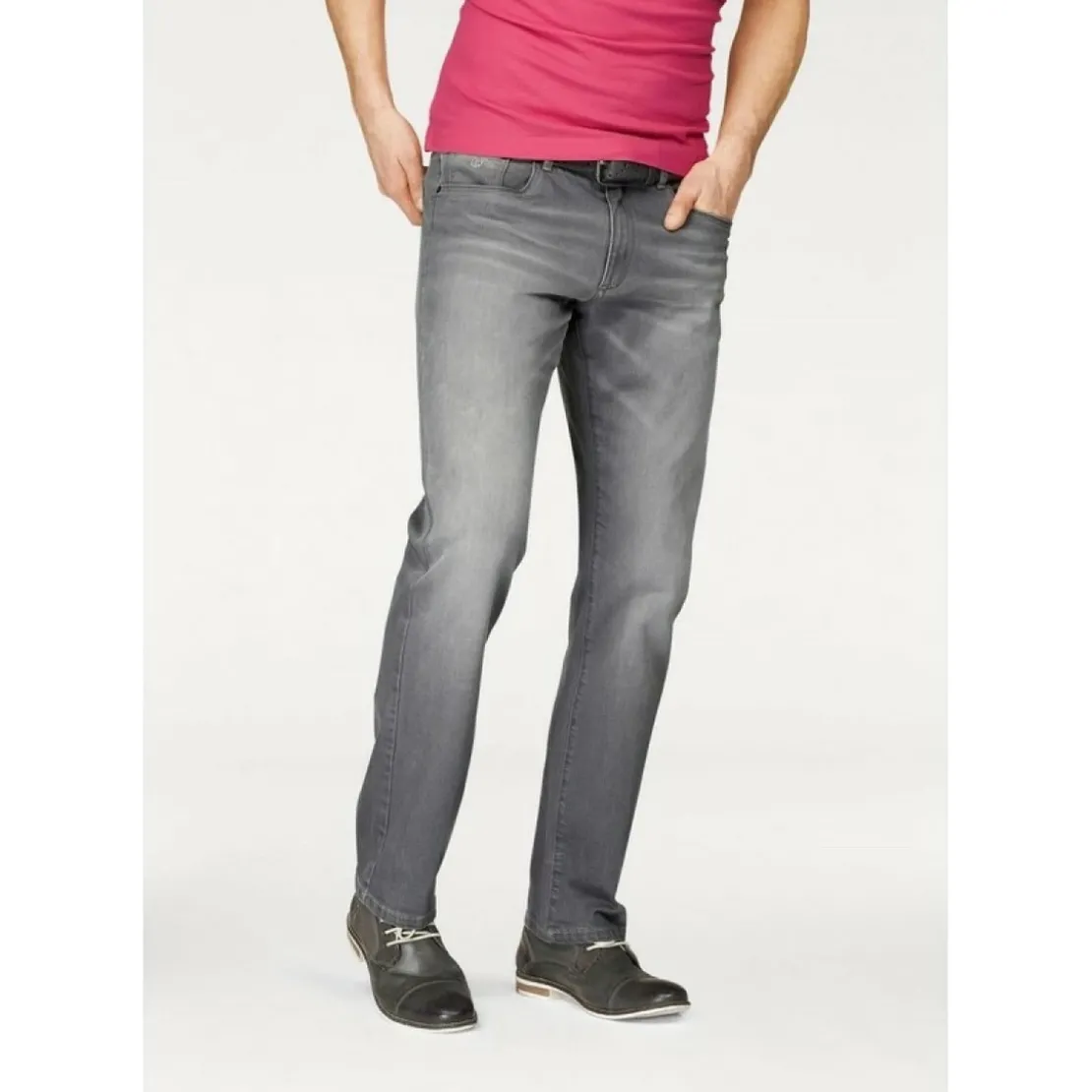 Rhode IslandJean slim 5 poches stretch L32 homme Rhode Island - Gris en coton