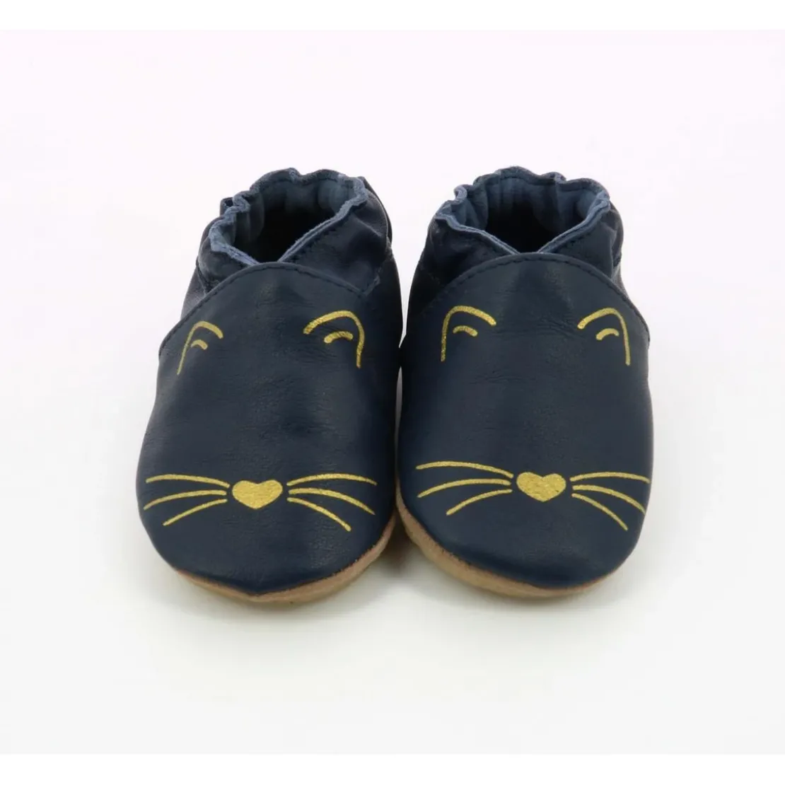 RobeezChausson Bebe Mixte en cuir bleu marine