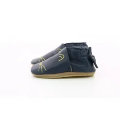 RobeezChausson Bebe Mixte en cuir bleu marine