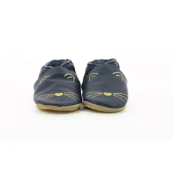 RobeezChausson Bebe Mixte en cuir bleu marine