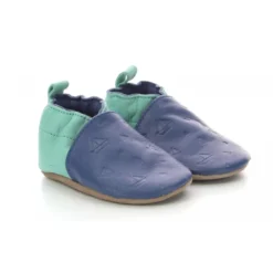 RobeezChausson Bebe pour Garçon en cuir bleu turquoise