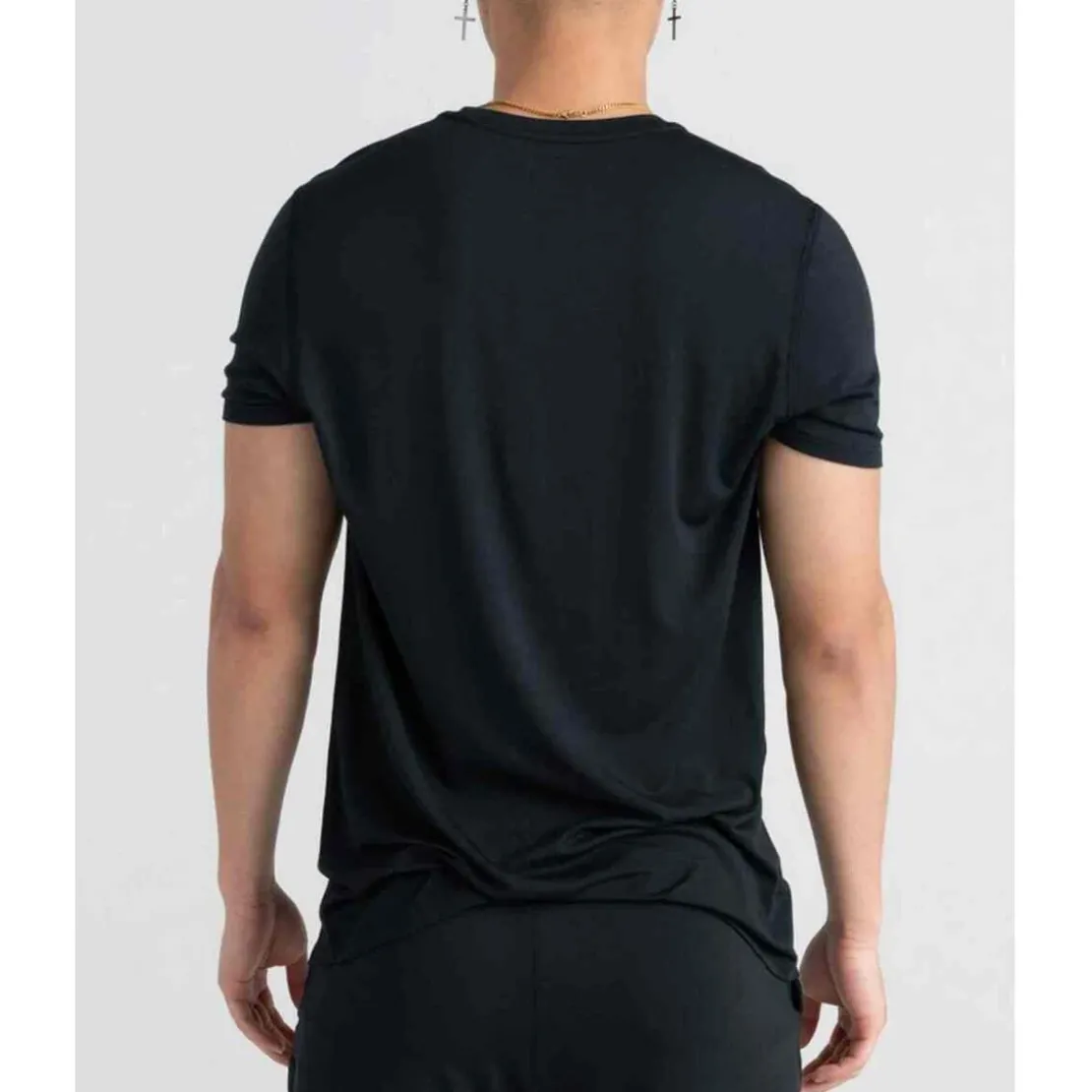 SaxxT-shirt col rond à manches courtes - Noir Saxx Underwear CO en coton modal