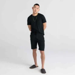 SaxxT-shirt col rond à manches courtes - Noir Saxx Underwear CO en coton modal
