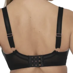 ScantillySoutien-gorge corbeille armatures demi-sein noir en viscose- Harnessed