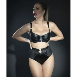 ScantillySoutien-gorge corbeille armatures demi-sein noir en viscose- Harnessed
