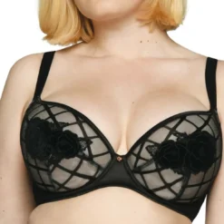ScantillySoutien-gorge plongeant armatures noir- Velvet Rose
