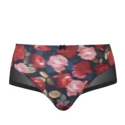 SculptresseCulotte échancrée Bliss - Rose Print noir- Bliss