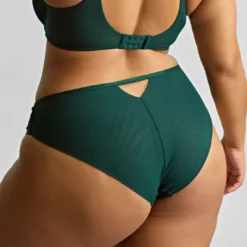 SculptresseCulotte taille haute échancrée- Vert foret- Josephine