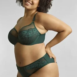SculptresseCulotte taille haute échancrée- Vert foret- Josephine