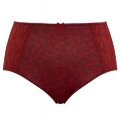SculptresseCulotte taille haute à Dentelle Florale et Imprimés Animaliers - Rouge Sculptresse - Chichi