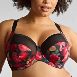 SculptresseSoutien Gorge emboîtant Bliss - Rose Print noir- Bliss