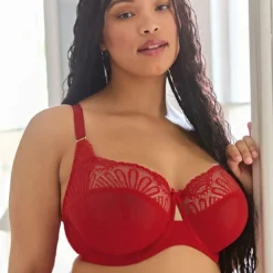 SculptresseSoutien-gorge emboitant à armatures rouge- Entice