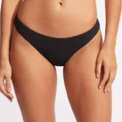 SeafollyCulotte de bain classique - Noire- Willow
