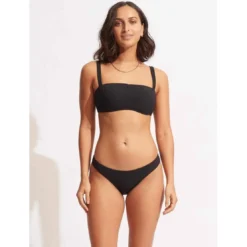 SeafollyCulotte de bain classique - Noire- Willow