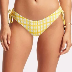 SeafollyCulotte de bain nouettes - Jaune- Amalfi Check