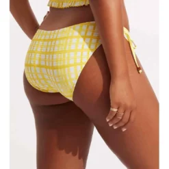 SeafollyCulotte de bain nouettes - Jaune- Amalfi Check