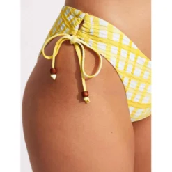 SeafollyCulotte de bain nouettes - Jaune- Amalfi Check