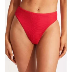 SeafollyCulotte de bain taille haute - Rouge Seafolly - Sea Dive