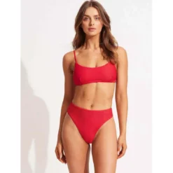 SeafollyCulotte de bain taille haute - Rouge Seafolly - Sea Dive