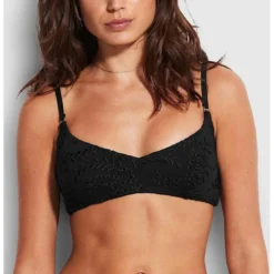 SeafollyHaut de maillot de bain bralette - Noir- Sea Dive
