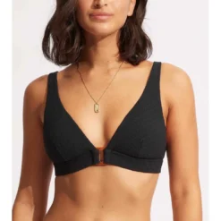 SeafollyHaut de maillot de bain triangle - Noir- Willow
