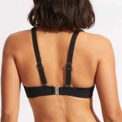 SeafollyHaut de maillot de bain triangle - Noir- Willow