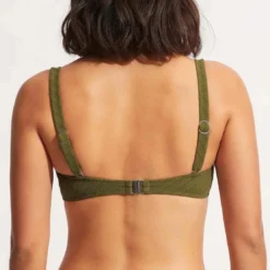 SeafollyHaut de maillot de bain brassière - Vert- Willow