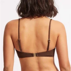 SeafollyHaut de maillot de bain bralette - Marron- Sea Dive