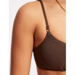 SeafollyHaut de maillot de bain bralette - Marron- Sea Dive