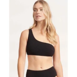 SeafollyHaut de maillot de bain one shoulder - Noir- Sea Dive