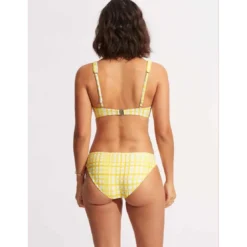 SeafollyHaut de maillot de bain bralette - Jaune- Amalfi Check