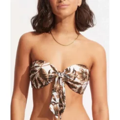 SeafollyHaut de maillot de bain bandeau - Vert- Island In The Sun