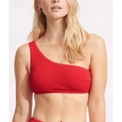 SeafollyHaut de maillot de bain one shoulder - Rouge Seafolly - Sea Dive
