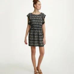See u SoonRobe courte manches volantées imprimé floral dos nu femme See U Soon - Bleu