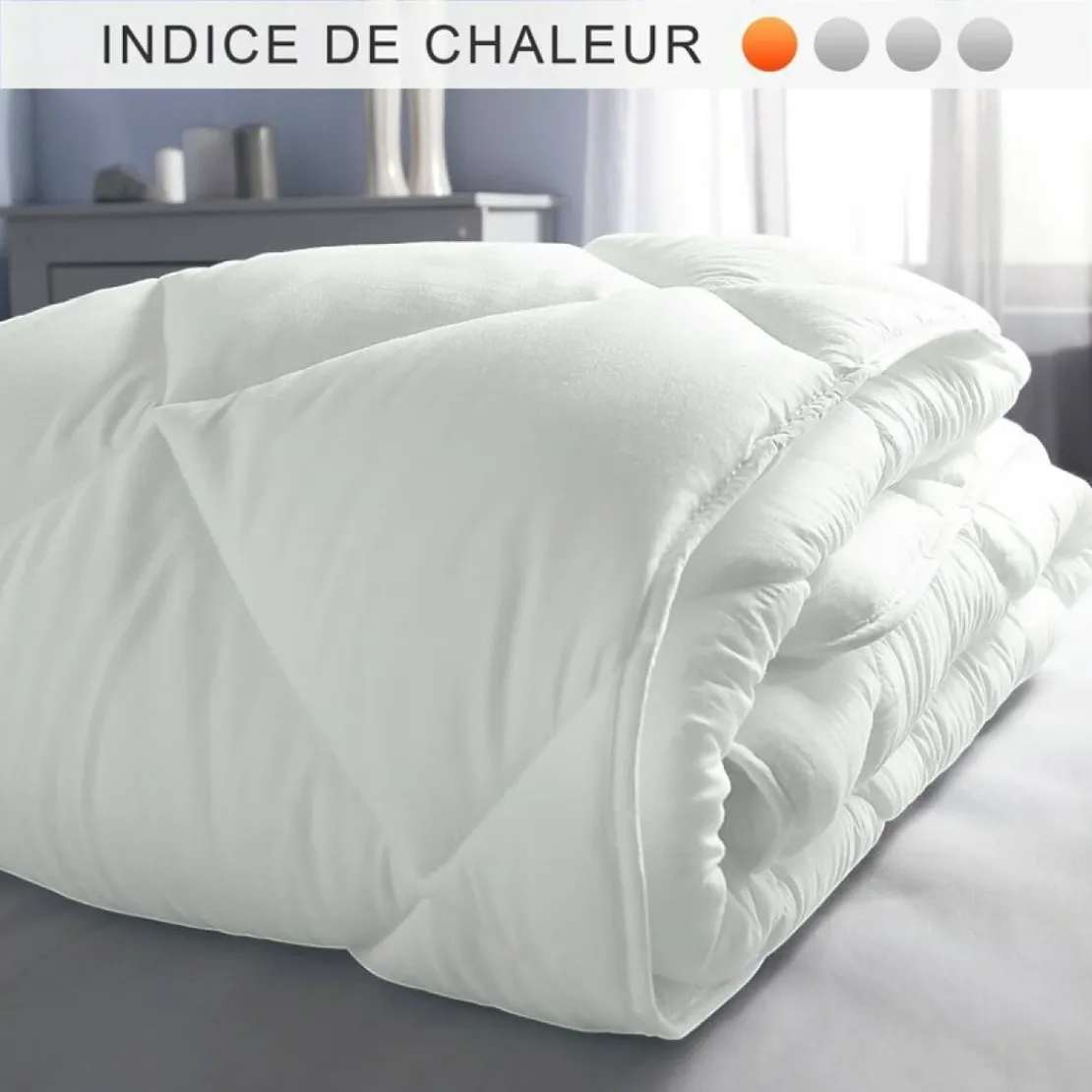 SeleniaCouette bébé microfibre synthétique 200 gm2 traitée Sanitized® anti-acariens - Blanc