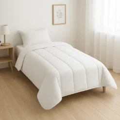 SeleniaCouette blanche "Recyclée" Microfibre - blanc