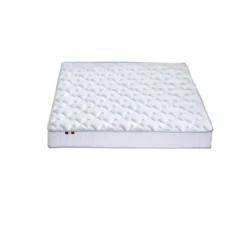 SeleniaEnsemble Matelas 100% latex 3 zones NUDE et Sommier Blanc