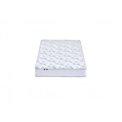 SeleniaEnsemble Matelas 100% latex 3 zones NUDE et Sommier Blanc