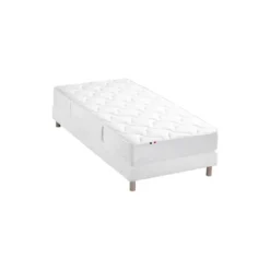SeleniaEnsemble Matelas Ressorts 5 Zones STAR et Sommier Blanc