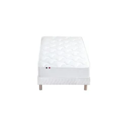 SeleniaEnsemble Matelas Ressorts 5 Zones STAR et Sommier Blanc