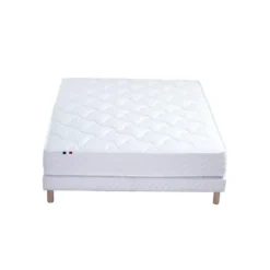 SeleniaEnsemble Matelas Ressorts 5 Zones STAR et Sommier Blanc