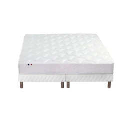 SeleniaEnsemble Matelas Ressorts 5 Zones STAR et Sommier Blanc