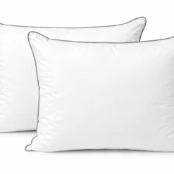 SeleniaLot de 2 oreillers blancs fermes "Prestige" - Coton Percale