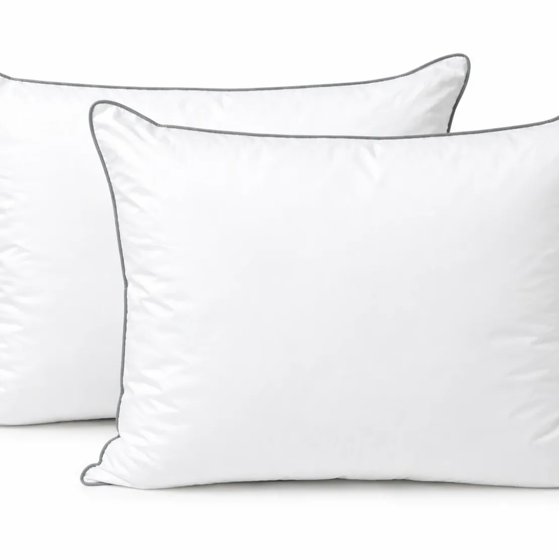 SeleniaLot de 2 oreillers blancs fermes "Prestige" - Coton Percale