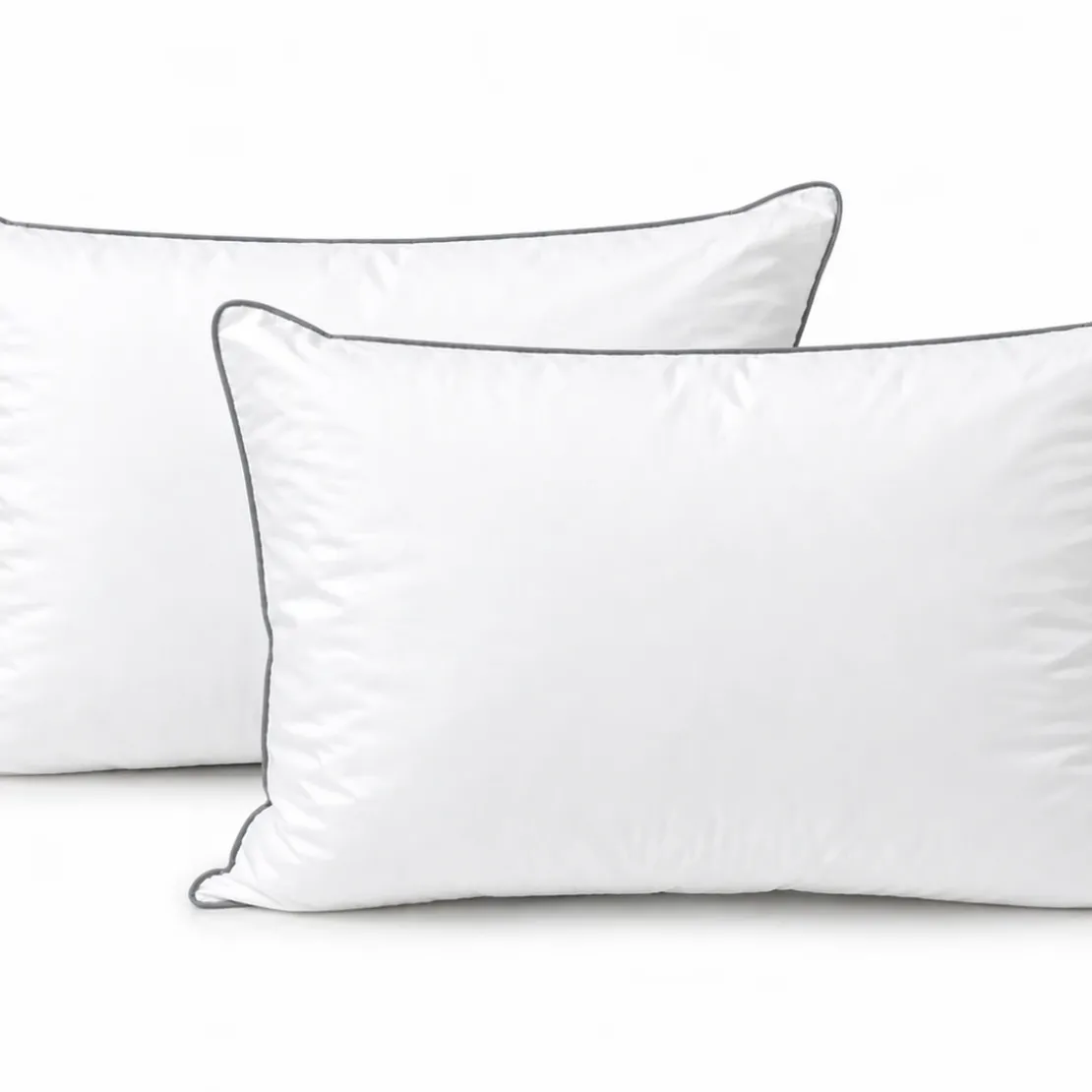 SeleniaLot de 2 oreillers blancs fermes "Prestige" - Coton Percale