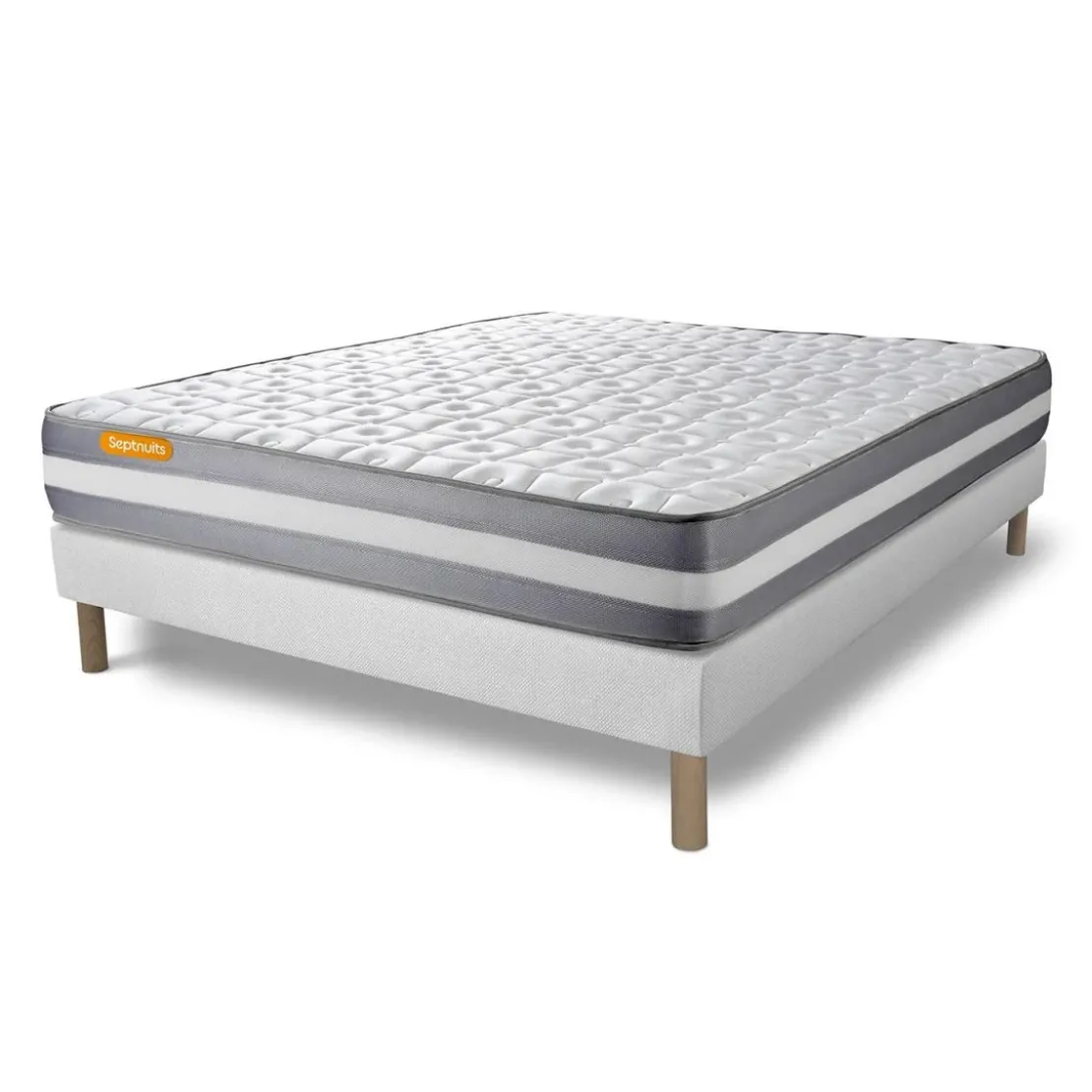 SeptnuitsMatelas avec sommier Memo Plus Memoire de forme 3 zones
