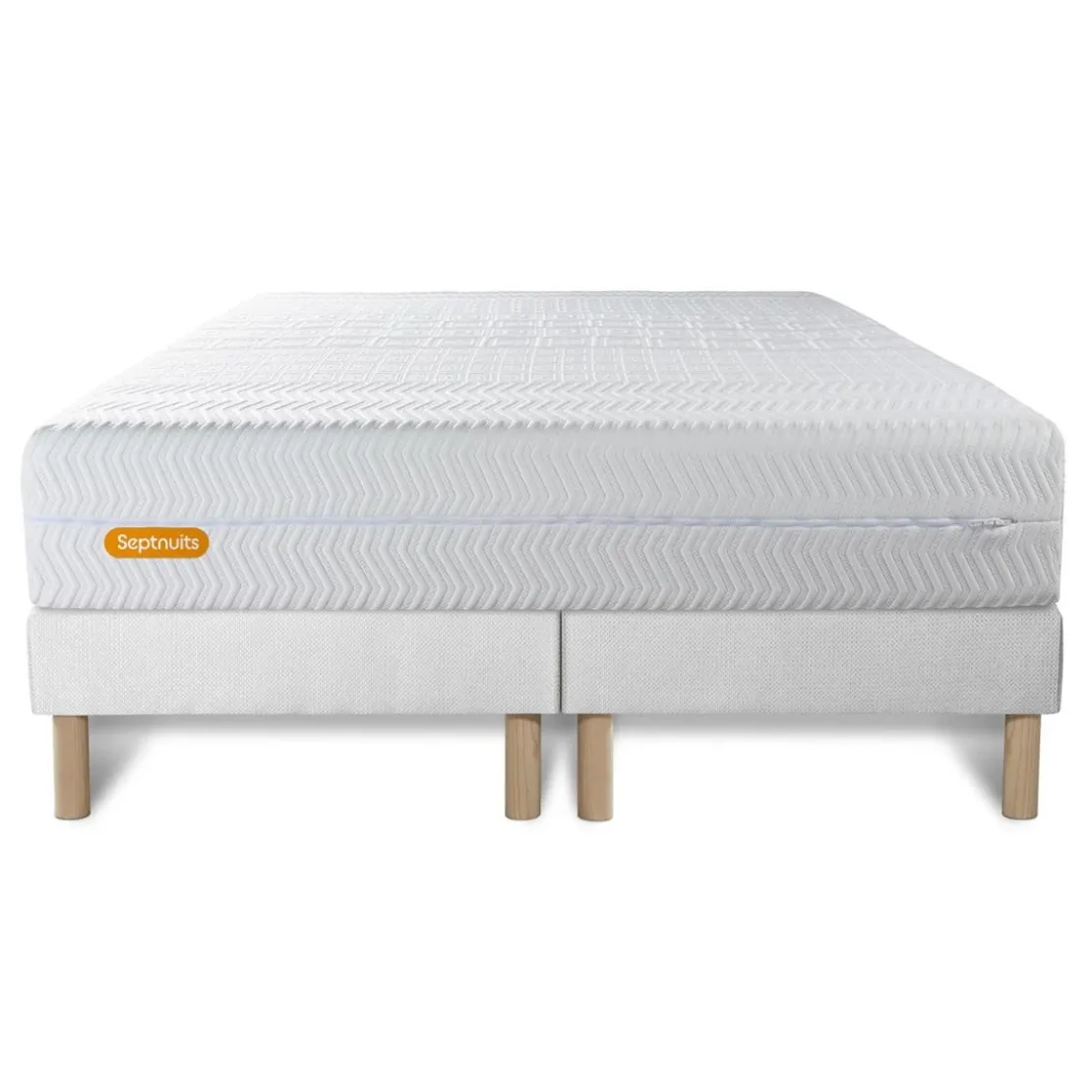 SeptnuitsMatelas double sommiers Memo Bio Mousse a memoire de forme 5 zones de confort Maxi epaisseur Dehoussable